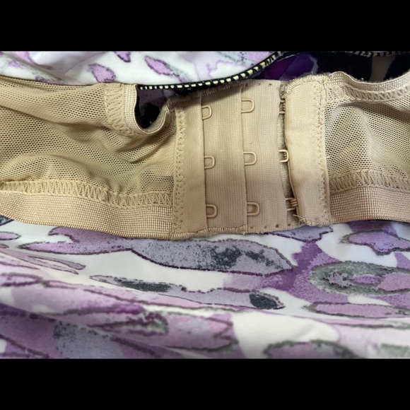 Cacique Purple Leopard Tankini Swim top - Picture 7 of 9